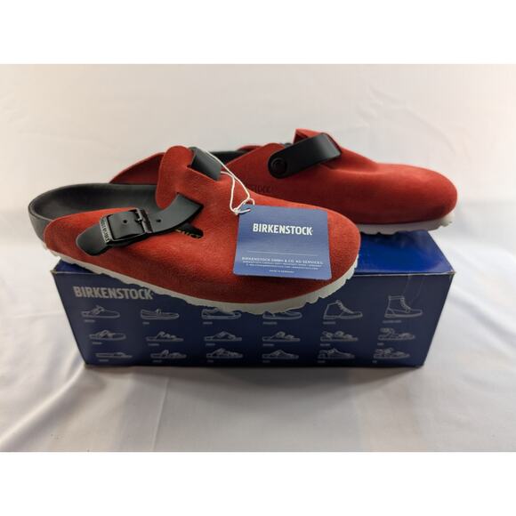 NWT Birkenstock x Concepts Boston BS Clog in Basic Red size EU 38 NARROW FIT - Picture 1 of 6